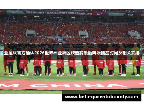 亚足联官方确认2026世界杯亚洲区预选赛最后阶段抽签时间及相关安排 亚足联官方确认2026世界杯亚洲区预选赛最后阶段抽签时间及相关安排